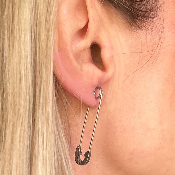Ohrringe Sicherheitsnadel Edelstahl gold hier trifft Punk Eleganz mit diesen außergewöhnlichen Ohrhängern ein perfektes Geschenk für sie