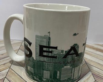Starbucks Seattle Skyline Series One Mug 2005 16 oz Discontinued City Coffee Cup