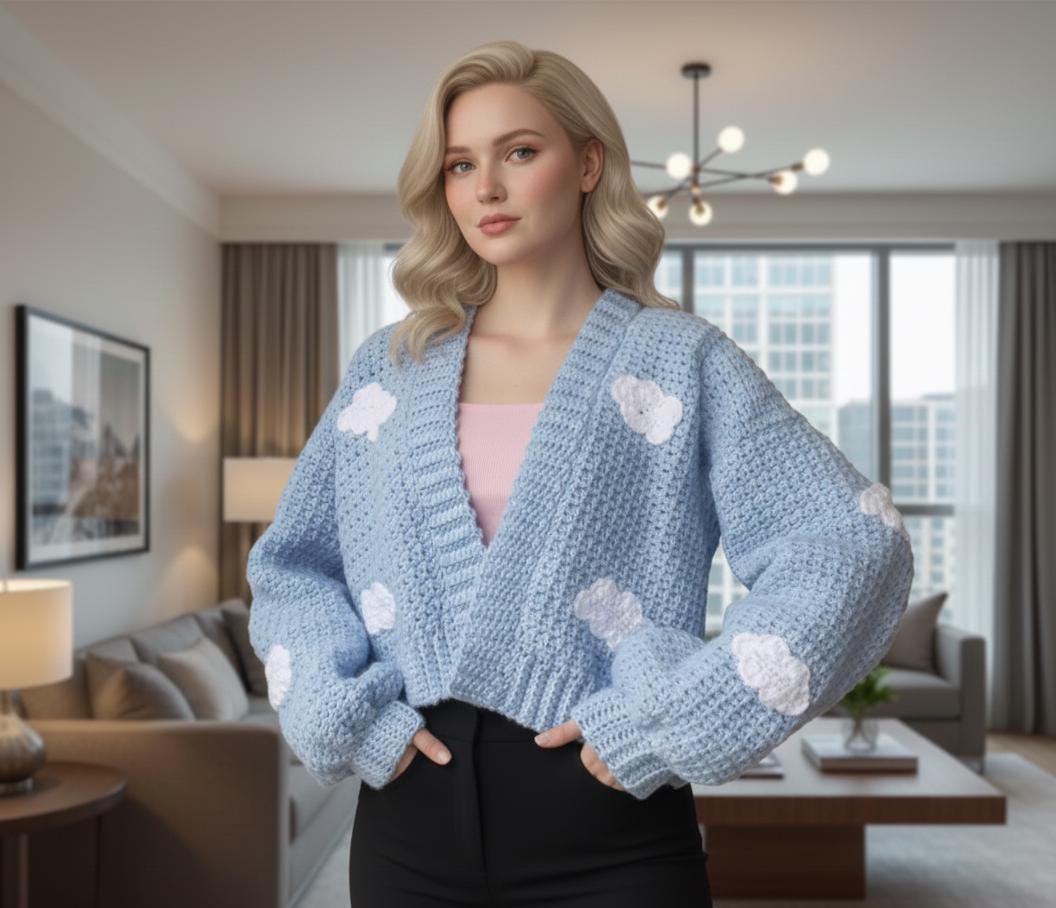 39 Chunky Cardigan Crochet Patterns to Cozy Up Your Wardrobe 14 Cloud Crochet Cardigan Pattern Chunky Oversized Sweater