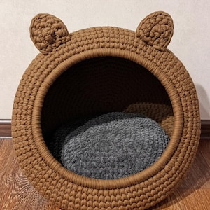 Crochet Cat Cave Pattern – DIY Pet Bed (PDF Download) image 2