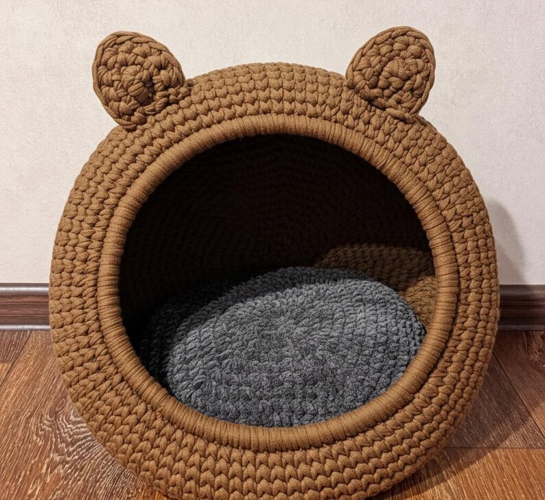 Crochet Cat Cave Pattern – DIY Pet Bed (PDF Download) image 2