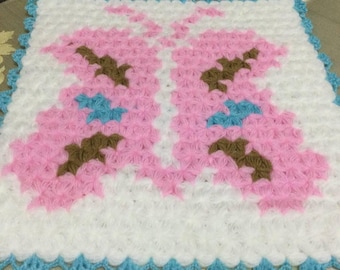 Hand-Crocheted Butterfly Turkish Bath Lif, Gentle Exfoliating Body Scrubber