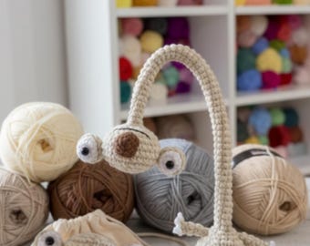 Sid the Sloth Amigurumi Pattern, Crochet Sloth PDF, Long Neck Sloth Pattern, Ice Age Character Crochet Tutorial, Digital Download