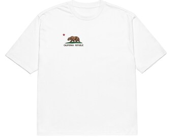 Camiseta extragrande de peso pesado Broken Cali