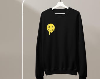 Sudadera con cuello redondo Drippy Smile