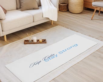 Esterilla de yoga de lujo "Keep Calm Stay Strong"