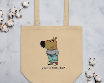 Divertida bolsa de tela ecológica "Chill Guy"