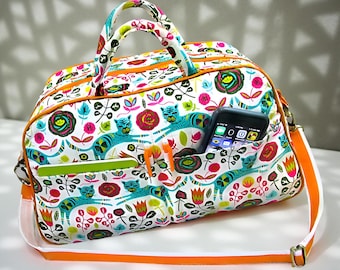 Quilted Mini Duffle Bag, Sewing Pattern, Travel Bag Pattern, Beginner Pattern, Bag Pattern, Compact Bag Pattern, Instant Download, PDF