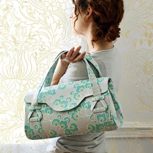 Blossom Handbag, Shoulder Bag, Sewing Pattern, pdf, Kaland, Shop bag, instant download, tote patterns, getaway bag, diy, sew, PDF tutorial