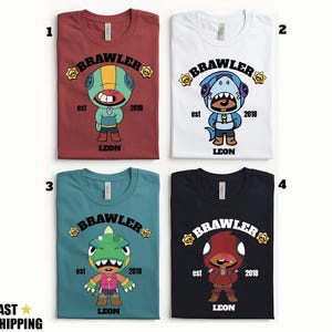Leon Brawl Stars Shirt, Funny Gamer Sweatshirt, Brawl Stars Shirt, Youth Brawler Sweatshirt, Leon Brawl Starts Sweatshirt