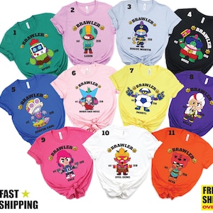 Brawl Stars Character Shirt, Brawl Stars Gamer Shirt, Brawl Stars Darryl Shirt, Brawler Spike Shirt For Kids, Brawl Stars, Brawlstarshoodie