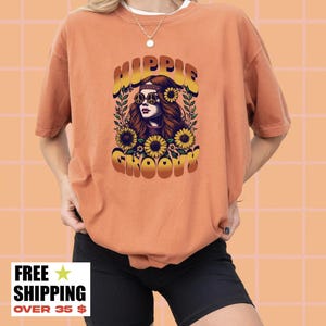 Hippie Groovy T-shirt, Retro Cool Tee for Men and Women, Vintage Style Graphic Shirt, Perfect Gift for Festivals & Everyday Wear