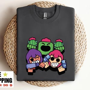 Brawl Stars Character Shirt, Brawl Stars Gamer Shirt, Brawl Stars Darryl Shirt, Brawler Spike Shirt For Kids, Brawl Stars, Brawlstarshoodie
