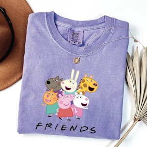 Comfort Colors®Personalized Peppa Pig, Kids Custom Shirt, Kids Peppa Pig Tee, Festive Piglet, Peppa Pig Youth Tee, Peppa Pig Family