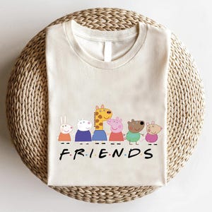 Personalized Peppa Pig, Kids Custom Shirt, Kids Peppa Pig Tee, Friends Shirt, Festive Piglet, Peppa Pig Youth Tee, Peppa Pig Family