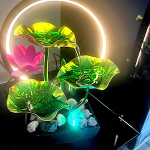 Indoor Tabletop Waterfall Fountain – Relaxing Zen Water Feature, Home Décor & Soothing Sound