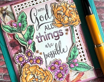 Handmade With God All Things Are Possible Card