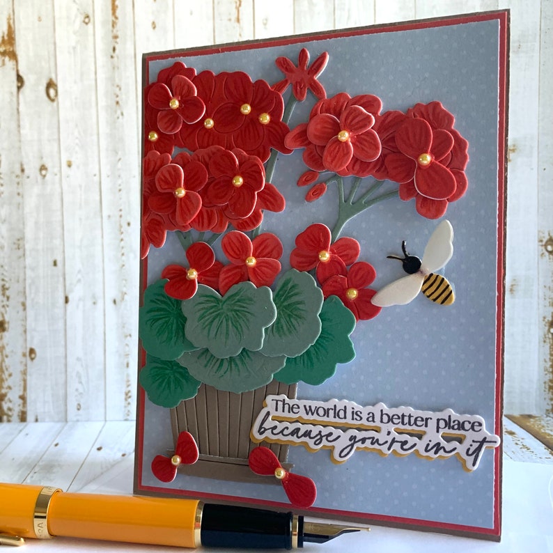 Geranium Appreciation Card - the World is a Better Place Because You're ...