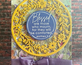 Handmade Sympathy Card – Floral Bible Verse, Condolences
