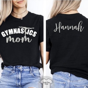 Camisetas para mamás de gimnasia, camisetas personalizadas para mamás de gimnasia, camisetas personalizadas para gimnasia, camisetas para el día del partido, camisetas personalizadas para mamás de gimnasia