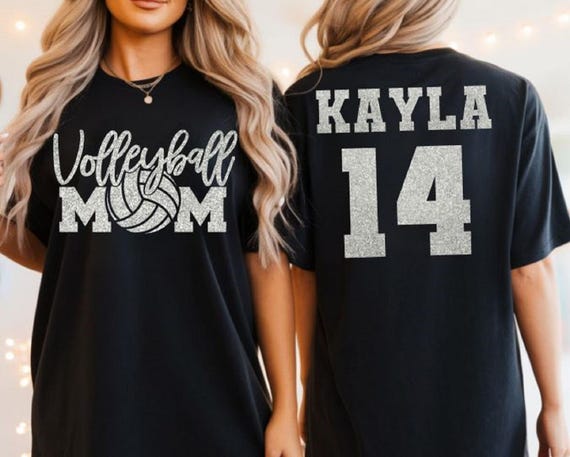 Personalized Volleyball Mom Shirt: Custom Player Name & Number