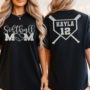 Softball Mom Shirt, Custom Softball Mom Shirts, Personalized Softball Shirt, Game Day Shirt, Personalized Softball Mom Shirt