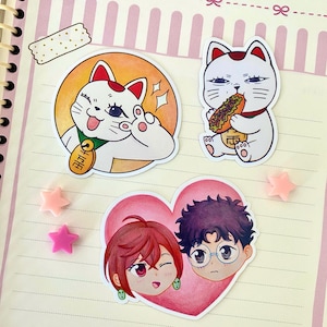 Granny Turbo Cat and Momo x Ken Takakura Vinyl Stickers