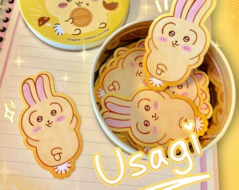 Cute Usagi Acrylic Keychain and Vinyl Sticker / Chiikawa