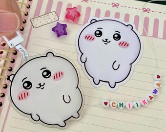 Cute Big Chiikawa Acrylic Keychain and Sticker