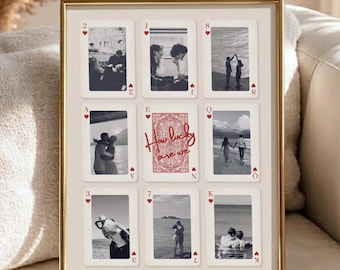 9 Custom Playing Cards Canva Template, How Lucky Are We Print, Personalized Couple Picture Frame Anniversary Gift, Printable Couple Keepsake