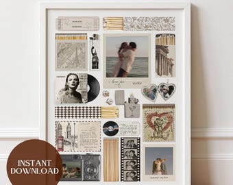 5 bewerkbare matchbook-postersjabloon | Gepersonaliseerd jubileum- en koppelcadeau | Aangepaste matchbox-kunst, afdrukbare canvas muurkunst, meer dan 500 elementen