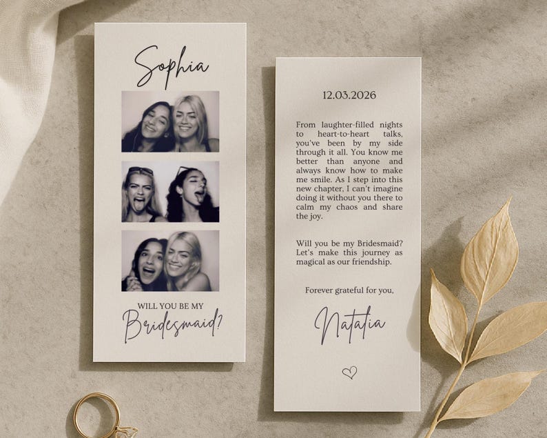 Editable Bridesmaid Proposal Card Canva Template Maid of Honor Editable Bridesmaid Proposal Card Canva Template Maid of Honor