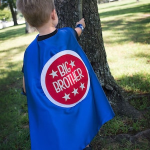 BIG BROTHER CAPE Set Kids superhero cape Big Brother Gift Big Sister Gift Big Brother Gift From Baby Big Brothers Are Superheroes image 8