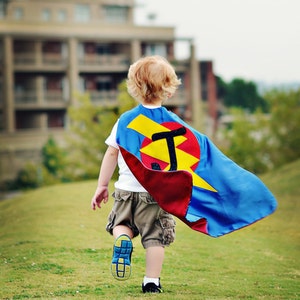 BOYS SUPERHERO Cape with LETTER - Choose the Initial - Custom Kids Costumes - Boy Birthday Gift or Super hero party cape