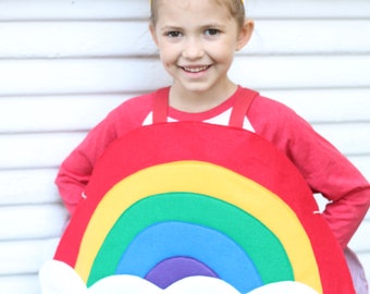 Childs RAINBOW COSTUME / Rainbow party / Halloween ready / Kids halloween costumes / Rainbow Brite / Rainbow baby costume / Superkidcapes