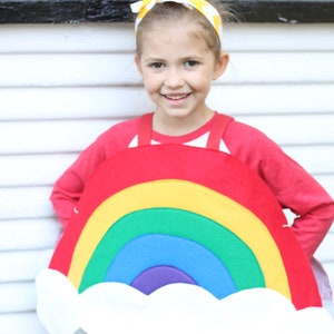 Childs RAINBOW COSTUME / Rainbow party / Halloween ready / Kids halloween costumes / Rainbow Brite / Rainbow baby costume / Superkidcapes image 1