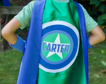 Kids FULL NAME Star SUPERHERO Cape - Full Name - Personalized hero cape - Fast Delivery - Kid costumes - Halloween ready