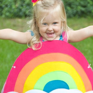 Childs RAINBOW COSTUME / Rainbow party / Halloween ready / Kids halloween costumes / Rainbow Brite / Rainbow baby costume / Superkidcapes image 3