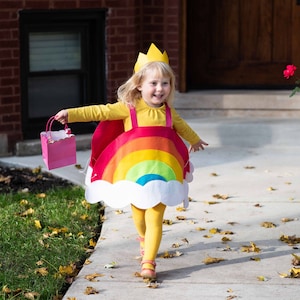 Handmade RAINBOW COSTUME for Kids / Superkidcapes / Rainbow party / Fast Turnaround / Kids halloween costumes / Rainbow baby costume