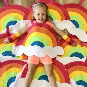 Handmade RAINBOW COSTUME for Kids / Superkidcapes / Rainbow party / Fast Turnaround / Kids halloween costumes / Rainbow baby costume image 2