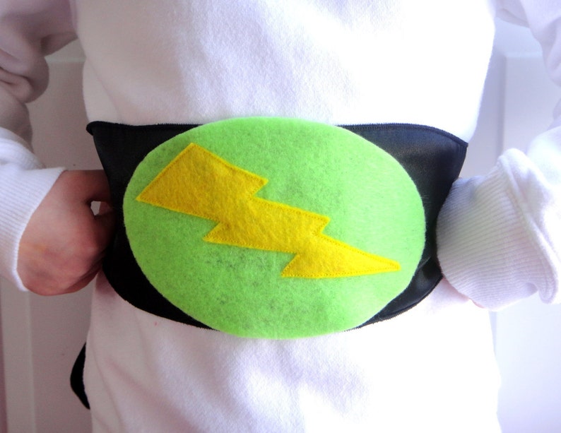 Childrens Super hero Accessory Super Bolt Belt super hero party favor super hero cape accessory boy birthday gift image 5