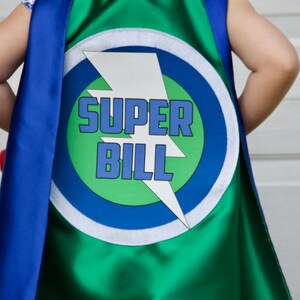 Ship Fast Kids Costume Boys PERSONALIZED SUPERHERO CAPE Customized Full Name Cape Superhero Party OPTION 3