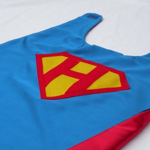 Ships Fast Kids Superhero Costume CUSTOMIZED Shield SUPERHERO Cape Personalized Shield Cape with your Child's Initial Superkidcapes image 6