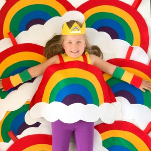 Childs RAINBOW COSTUME / Rainbow party / Halloween ready / Kids halloween costumes / Rainbow Brite / Rainbow baby costume / Superkidcapes image 9