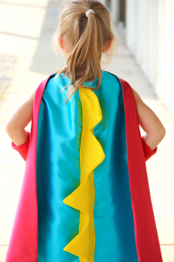 DINOSAUR Costume Cape with spikes + dino spike accessory gloves - 7 color options - Kids Halloween Dino Costume Il_570xn