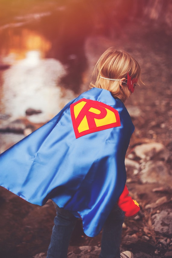 Boys Personalized Shield Cape - Super hero party - CUSTOMIZED SUPERHERO Cape with INITIAL - Kids Personalized Gift - Superkidcapes Il_570xn