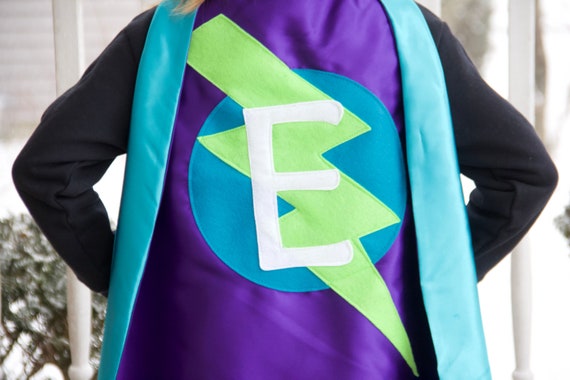Best Selling Girls Personalized Superhero Cape - Choose the initial & color - Superkidcapes Original - FAST DELIVERY - Superhero party cape Il_570xn