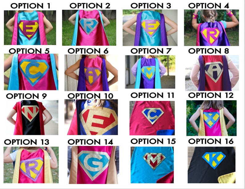 Personalized SUPERHERO CAPE Custom Gold Shield Fast Delivery Personalized Initial Kid Costume Kids Superhero Party Easter basket image 9