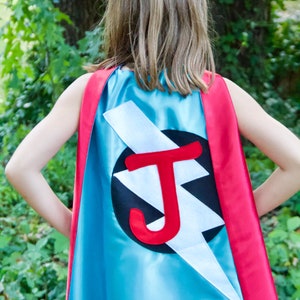 Best selling Kids SUPERHERO Cape Personalized double sided cape Any Initial Boy Birthday Gift Costume 12