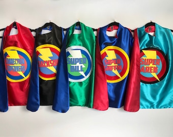 Boys Personalized Superhero Cape with full name - Quick Shipping - Customized boy birthday present - Superhero Party - Kids Halloween